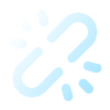 Link icon in light blue