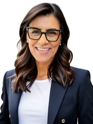 Hanna Idris in a suit